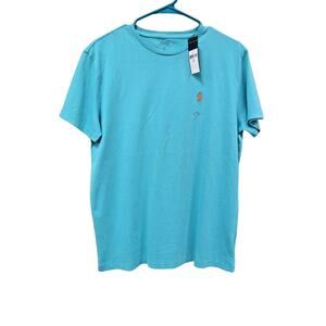 Polo Ralph Lauren Crew Neck Pony Logo M Classics Men's Blue Shirt New Small NWT
